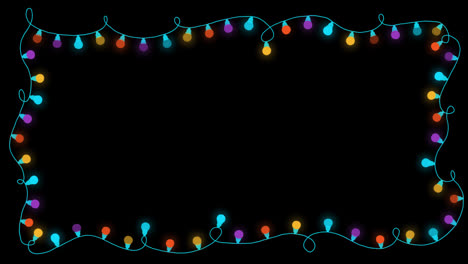 light-bulb-flashing-string-frame-and-border-with-copy-space-party,-Christmas-or-new-year-Garland-animation-with-alpha-channel